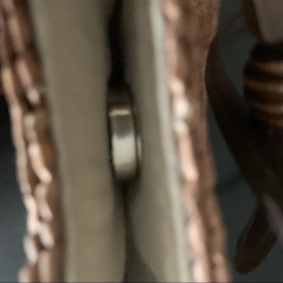 Brown / tan handbag 100% wheat straw weaved - Picture 2 of 8